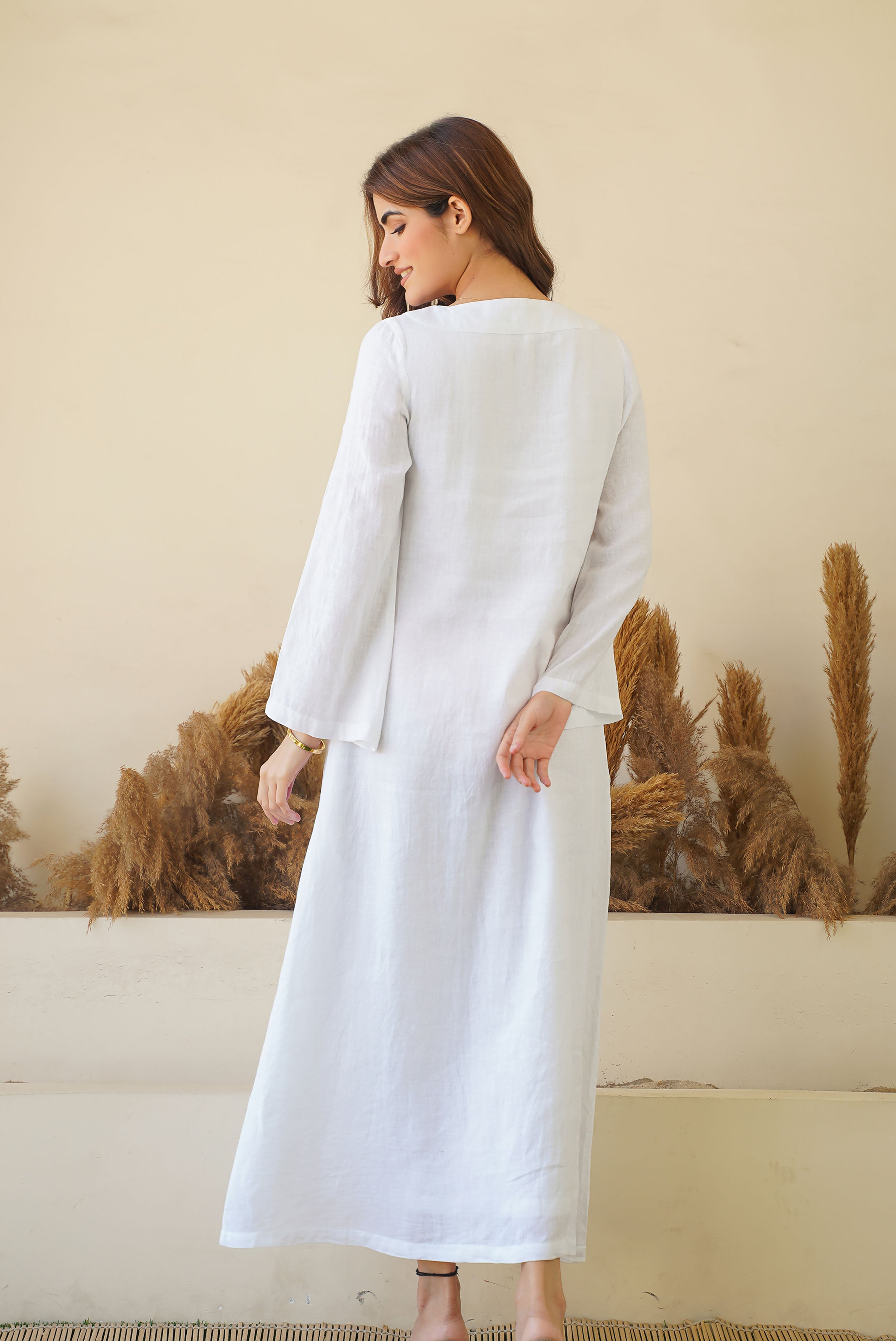 Flax Dress/Linen Kaftan/Linen Beach Dress/Linen Cover Up/Kaftan Maxi Dress/Loose popular Linen Dress/Linen Robe/Full Length Dress/Beach Kaftan/AE200