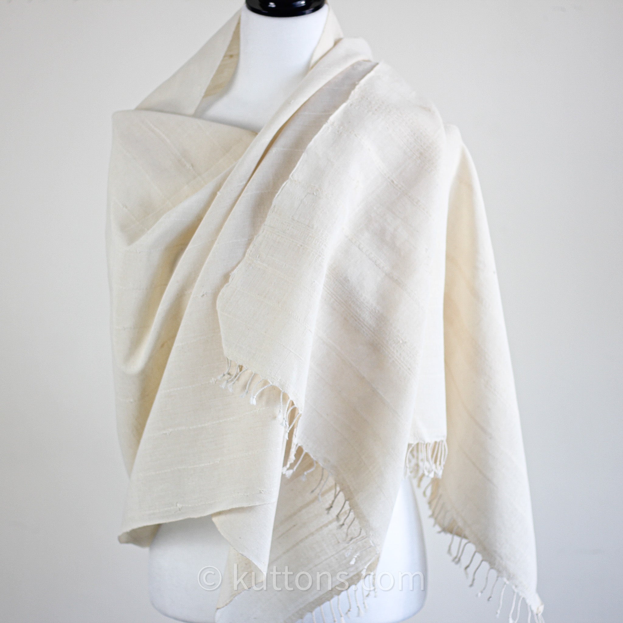 S2K Natural retailer White Handspun Mohair Wrap Shawl Scarf