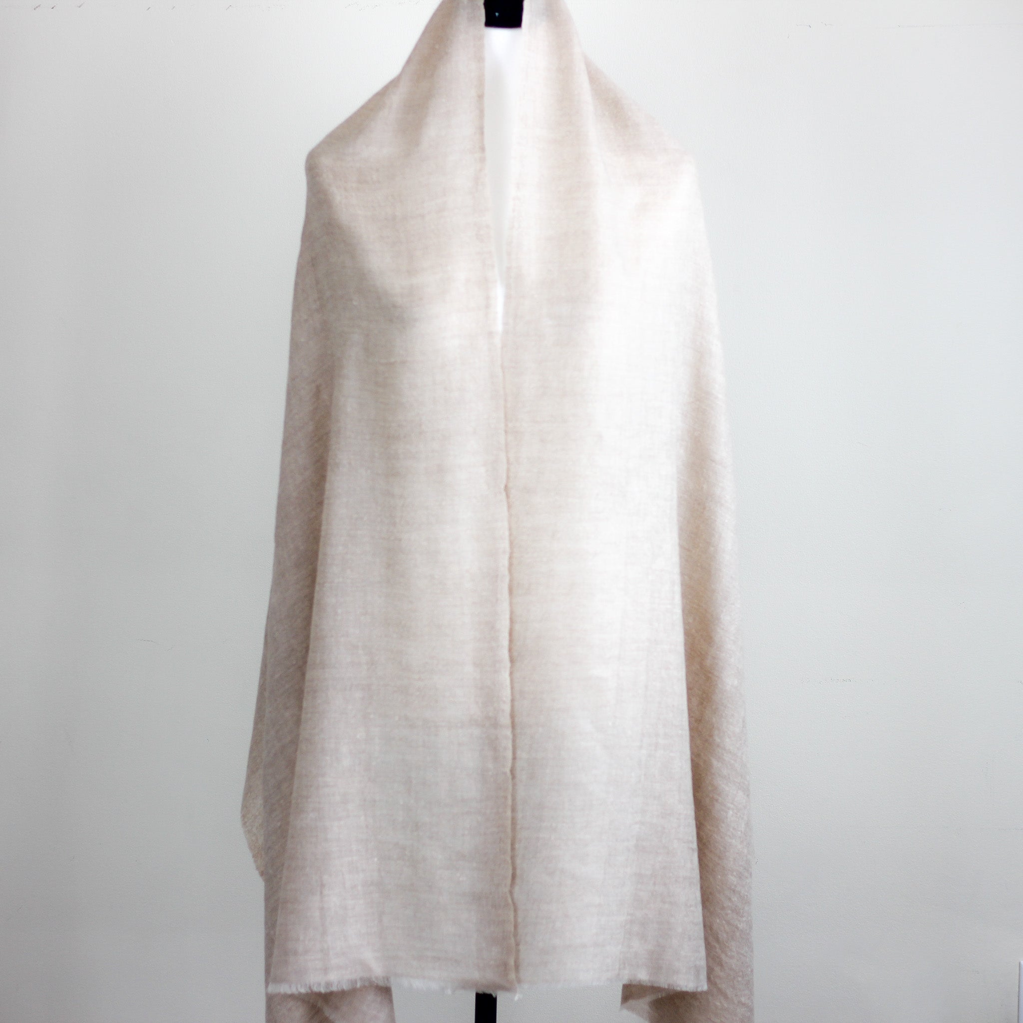 S2K Natural retailer White Handspun Mohair Wrap Shawl Scarf