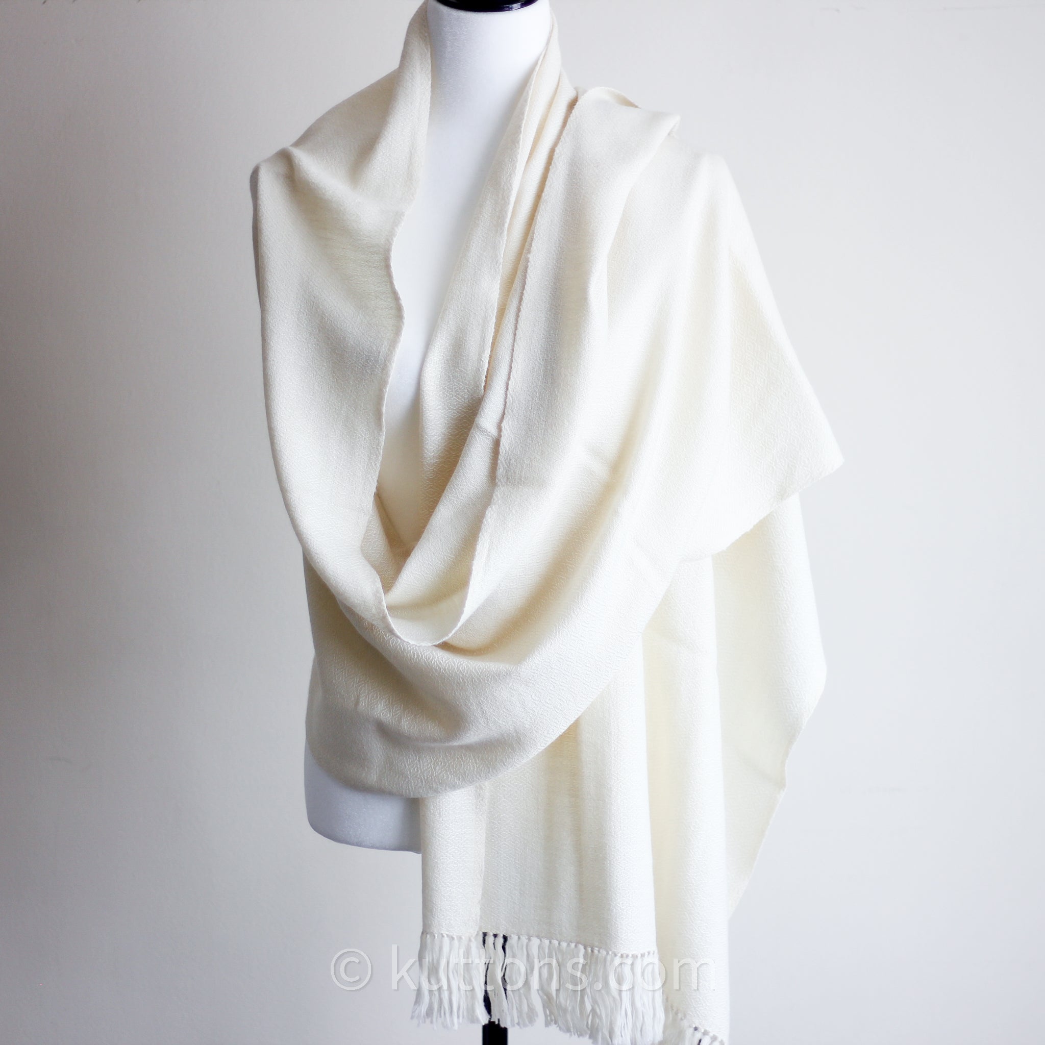 Handwoven Eri (Peaceful) Silk & Merino Wool Shawl - Soft & Cozy