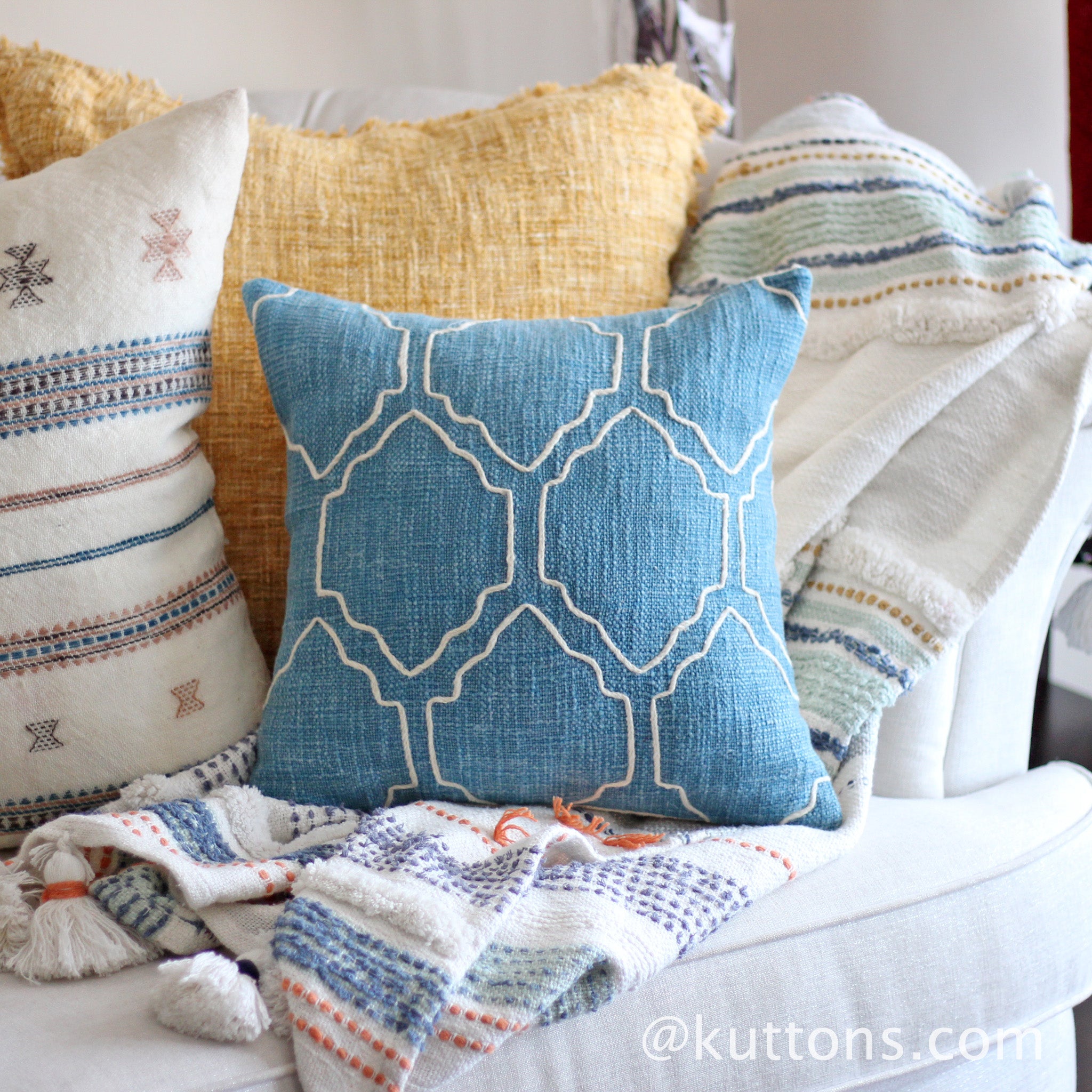 Cotton discount throw pillows